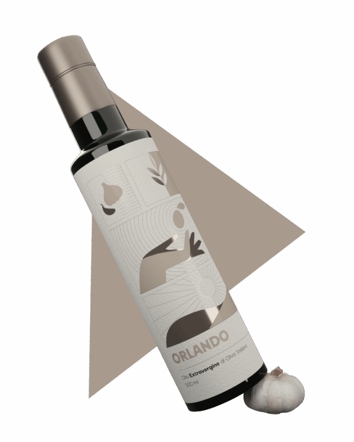 Olio d'oliva aromatizzato all'aglio BIO